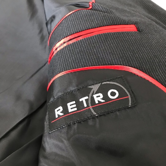 Retro Brand Dark Gray Men’s Suit Jacket - Picture 9 of 13